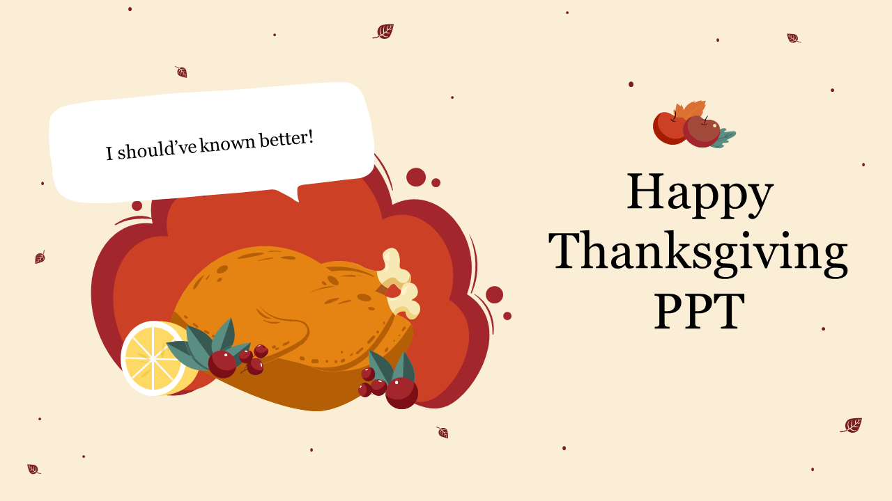 Happy Thanksgiving PPT Template For Slide Presentation